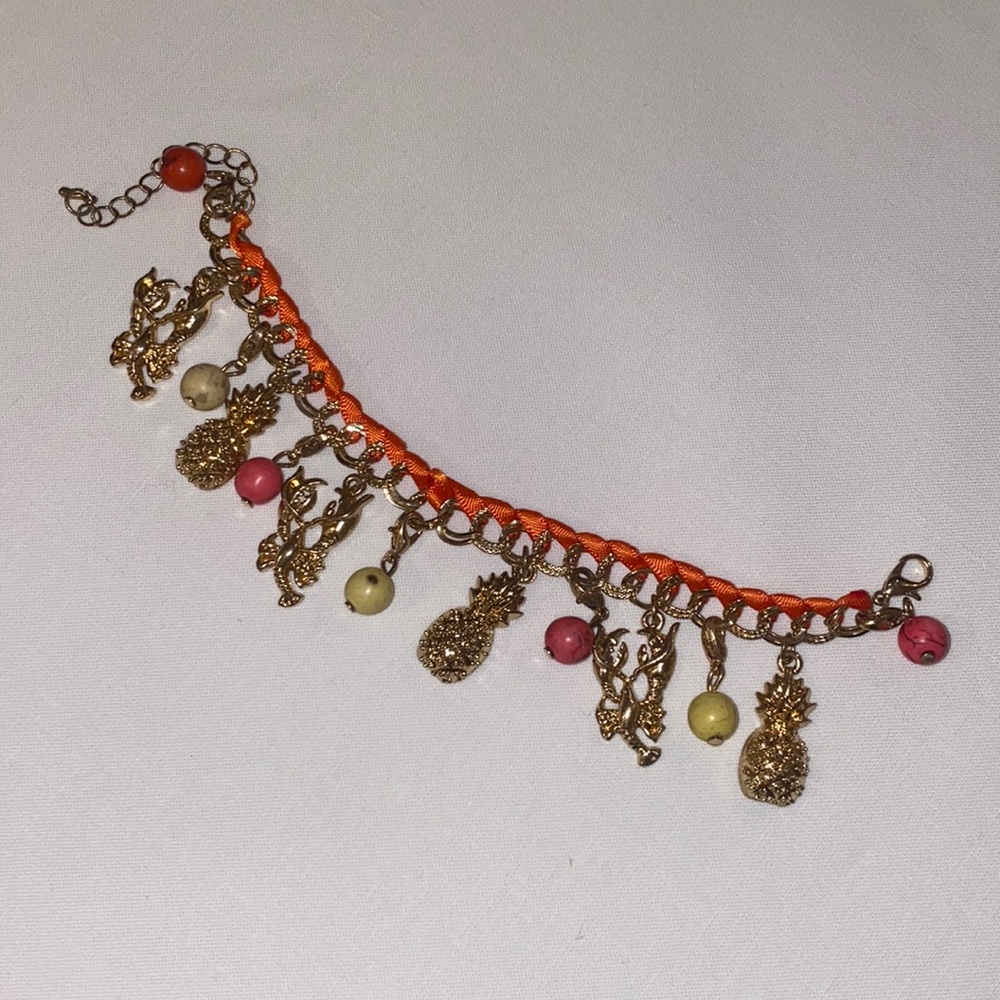 Lobster and Pineapple charm bracelet